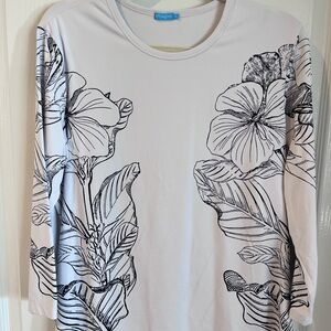 J. McLaughlin White Crew Neck Top